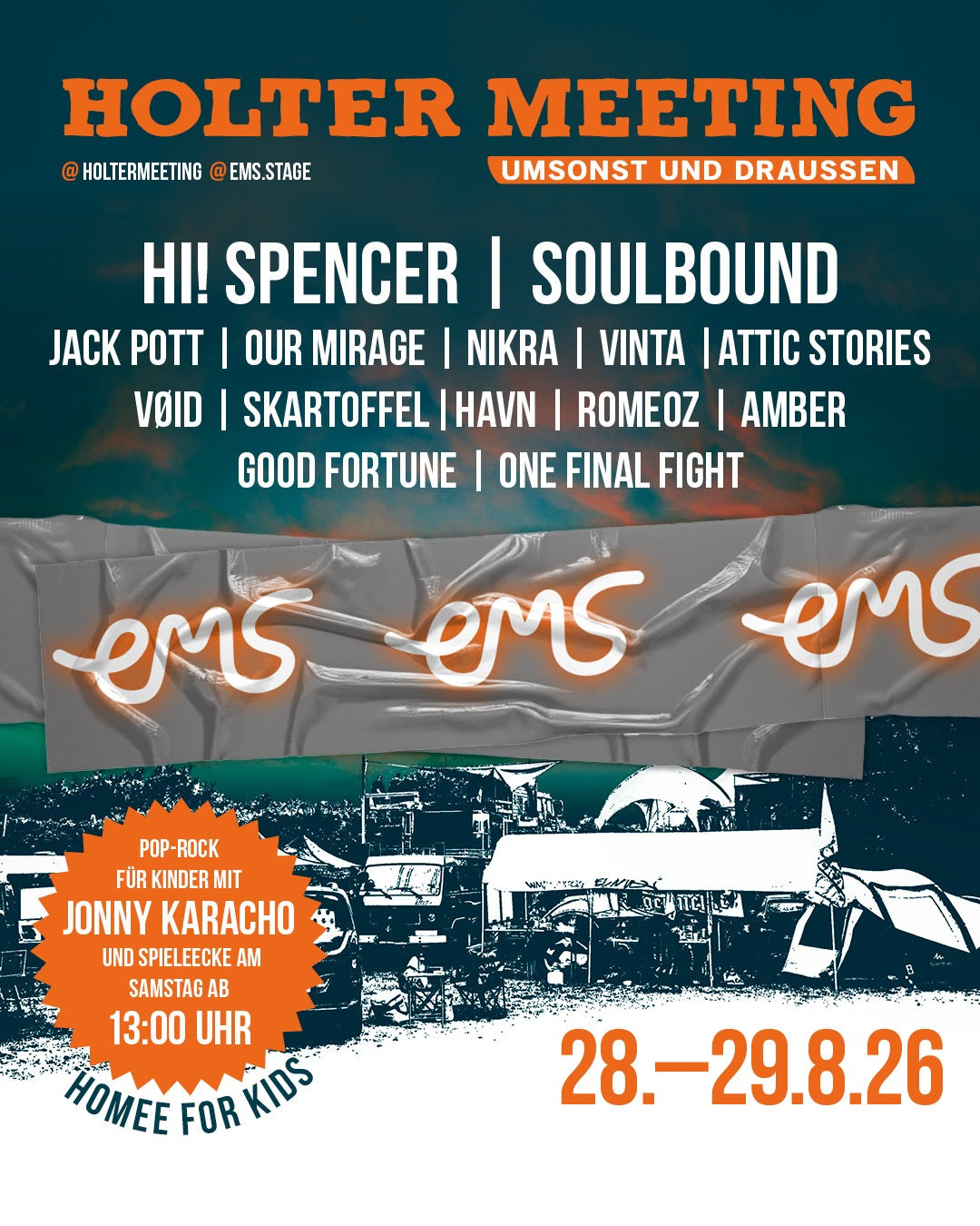 Lineup für die Kraftwerkbühne